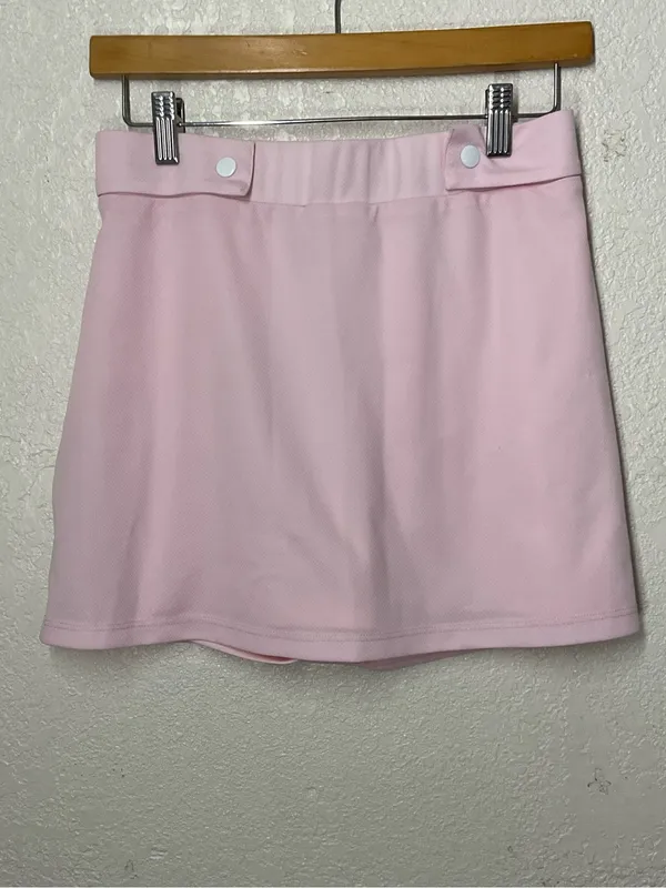 CIAO LUCIA White Mini Tennis Skirt Size L, Tennis Skirt 3 in Pink - Image 3