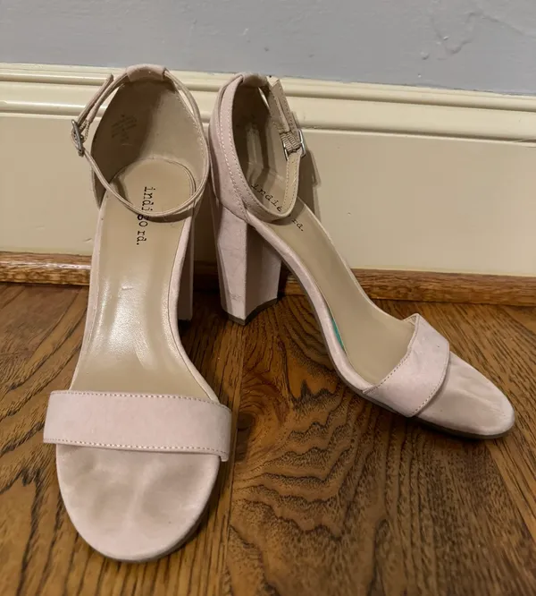 Indigo Rd Bradlee Peep Toe Block Heels - Nude - Image 2