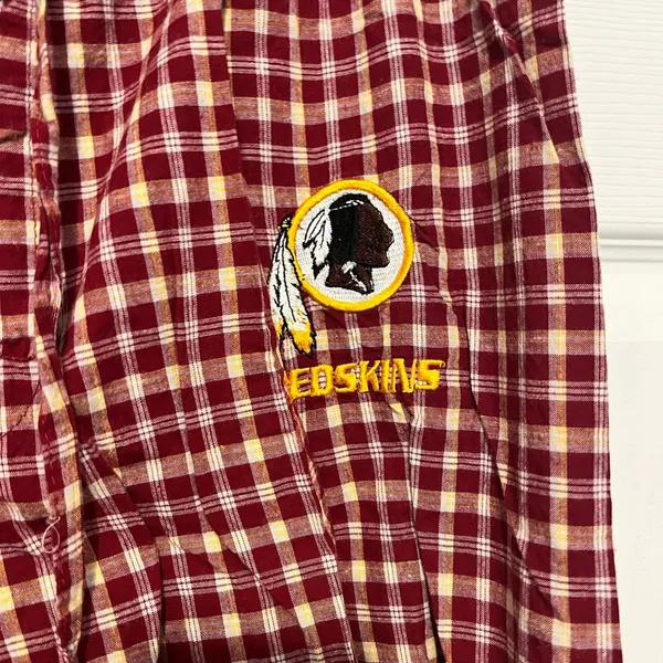 NFL red plaid redskins pajama pants size large - Image 2