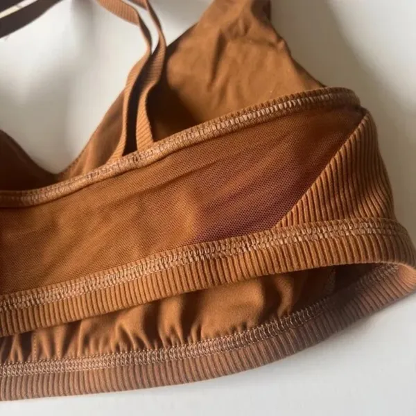 NWT Aerie Offline Goals Stretch Medium Support Ribbed Sports Bra Size Large L - Image 5