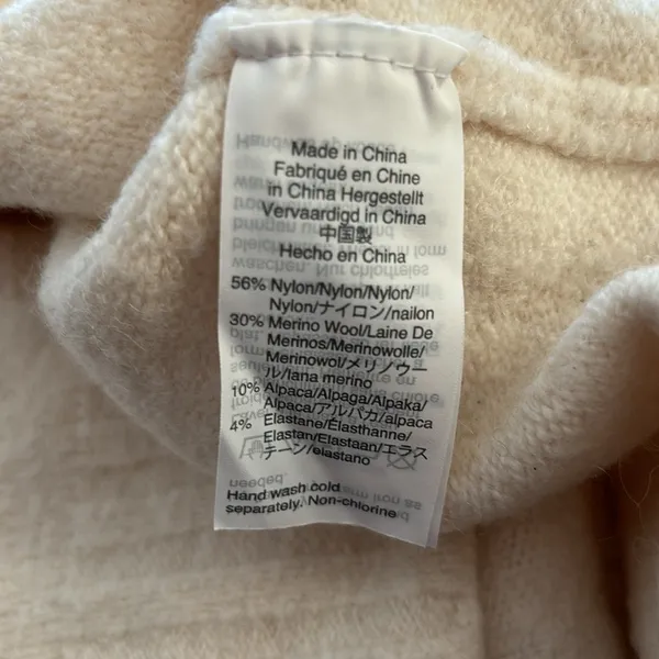 J. Crew Crewneck Sweater Sz S Super Soft Oversized Pullover Wool Alpaca Cream - Image 6