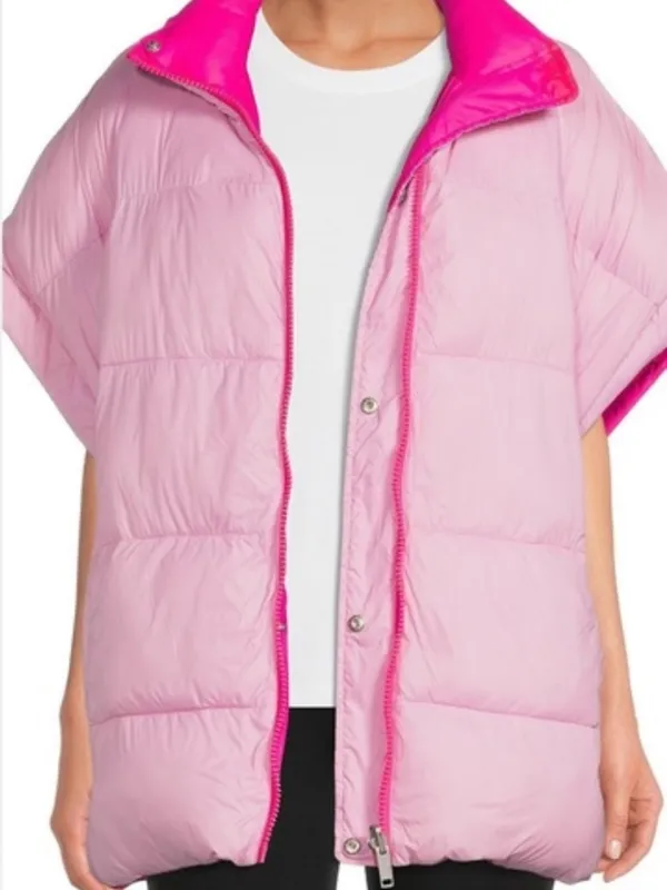 UGG Reversible Pink Puffer Vest - Image 2