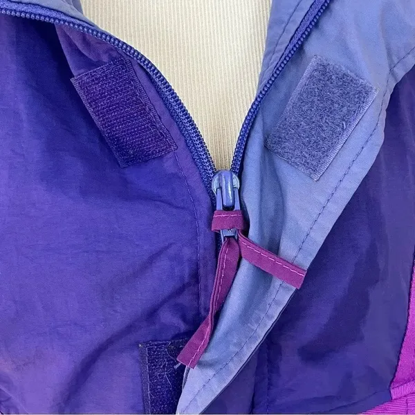 Vintage L.L Bean Pullover Windbreaker Purple Color Block M Purple Size M - Image 3