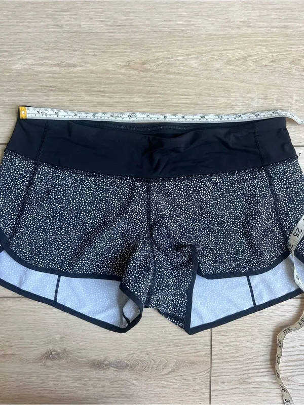 LULULEMON Run Times Shorts Miss Mosaic Black Size 6 - Image 13