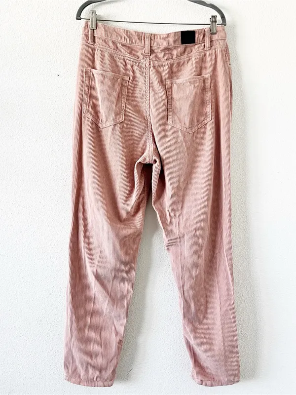 BDG Pink Corduroy Mom High Rise Straight Leg Pants - Image 5
