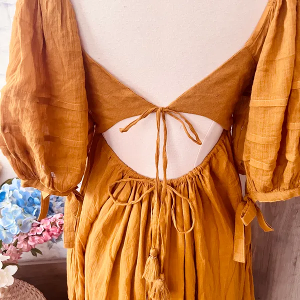 Free People Ochre Let’s Be Friends Dress - Image 10