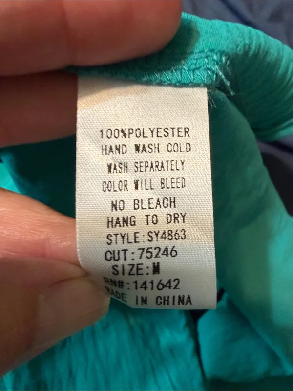 She + Sky Teal Button-Front Midi Shirt Dress with Tie Waist - Image 7