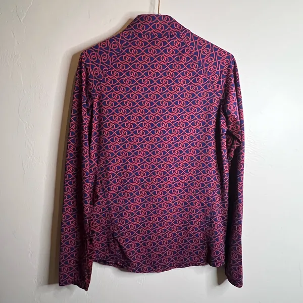 Sport Haley Navy and‎ Red Half-Zip Sweater XS - Image 4