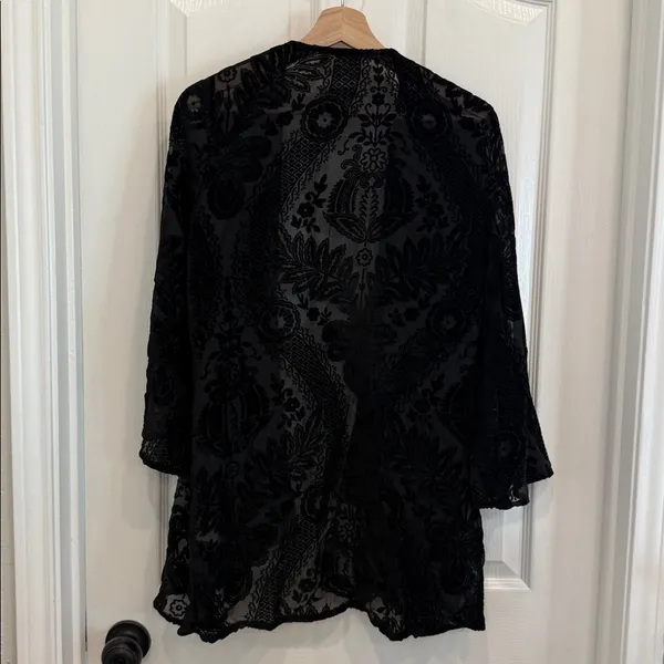 Velvet burnout paisley open kimono - Image 6