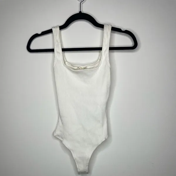 Sky and Sparrow- White Ribbed Bodysuit - Image 2