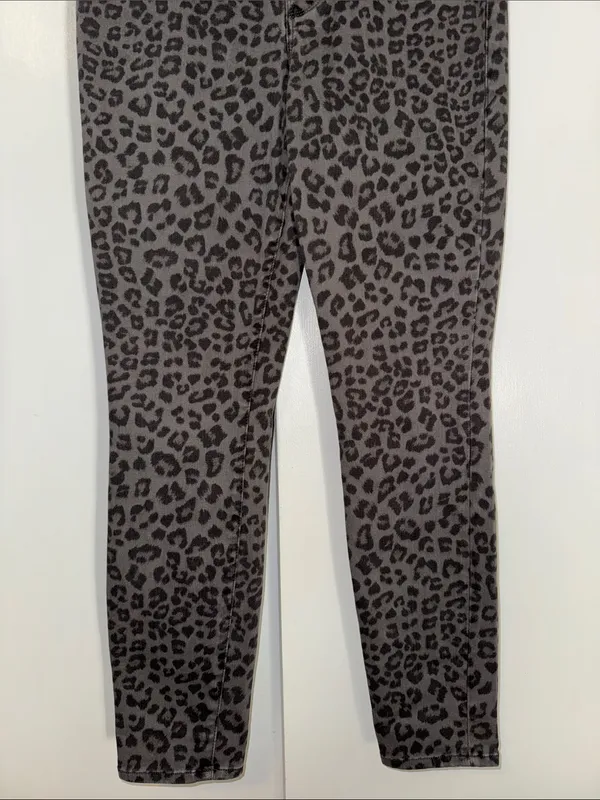 GOOD AMERICAN Good Legs Skinny Jeans Gray Animal Print Women’s 10 / 30 - Image 5