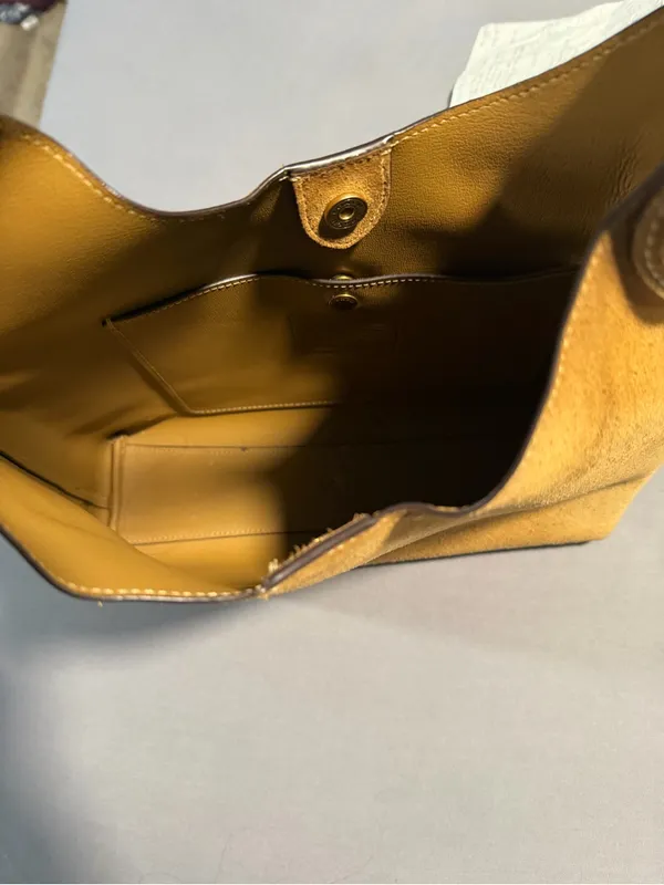 Coach Suede Hobo Bag in Camel - Image 8