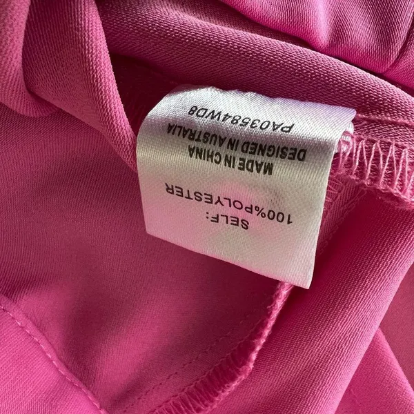 Saskia High Rise Wide Leg Satin Trouser Pants light pink S - Image 4
