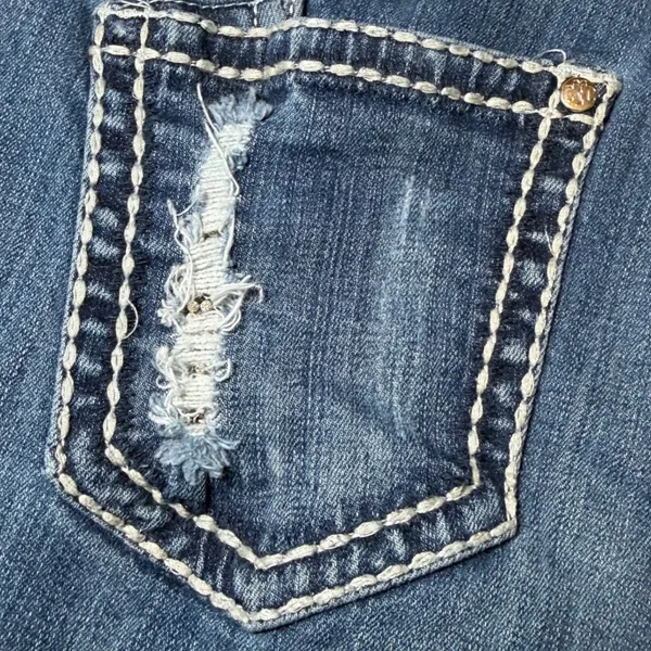 Cowgirl Tuff Womens Size 31x33 Glamor Bootcut Jeans Blue Denim Stretch Western - Image 7
