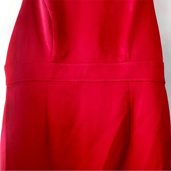 London Times Red Knee Length Sheath Dress Sz 14 Work Party coquette Grannycore - Image 3
