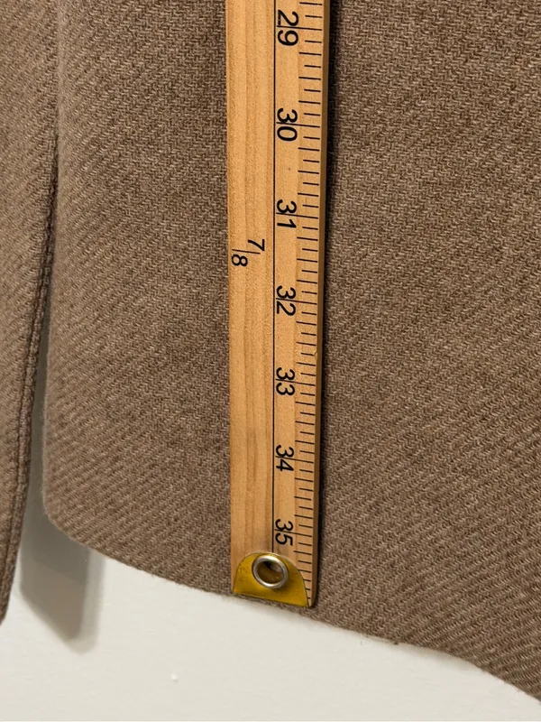 MANGO Double Layer Wool Blend Coat Size XS Brown Tan - Image 10