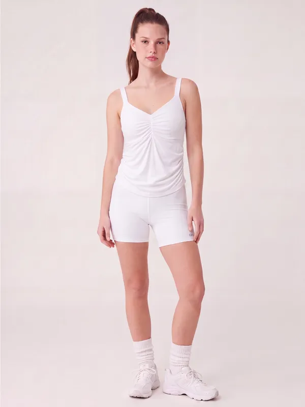 Ally. Ruched V-Neck Camisole Active wear tank top basic work out gym athleisure - Image 2
