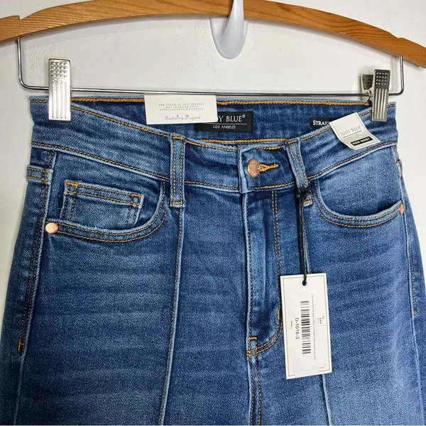 Judy Blue High Rise front seam cuffed straight leg jeans‎ size 26 - Image 4