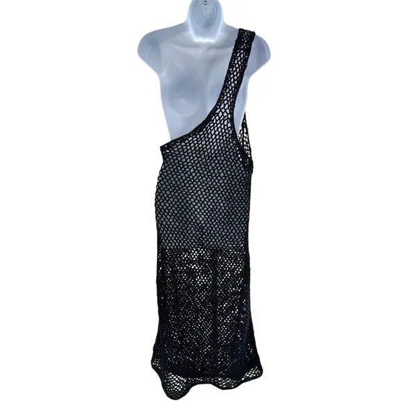 Free People Beach Swim Cover Catch Me‎ Fauxchet Midi Dress Crochet Large NWT - Image 5