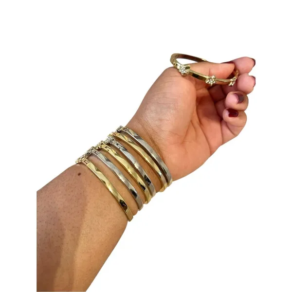 Anthropologie Star Bracelet Stack Gold and Silver Stack of 7 - Image 3