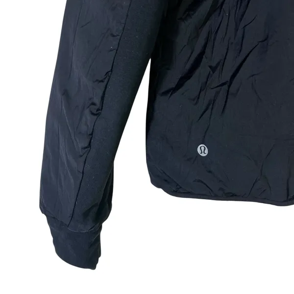 Lululemon Forever Warm Reversible Quilted Zip Jacket Womens 6 Black 100% Cotton‎ - Image 10