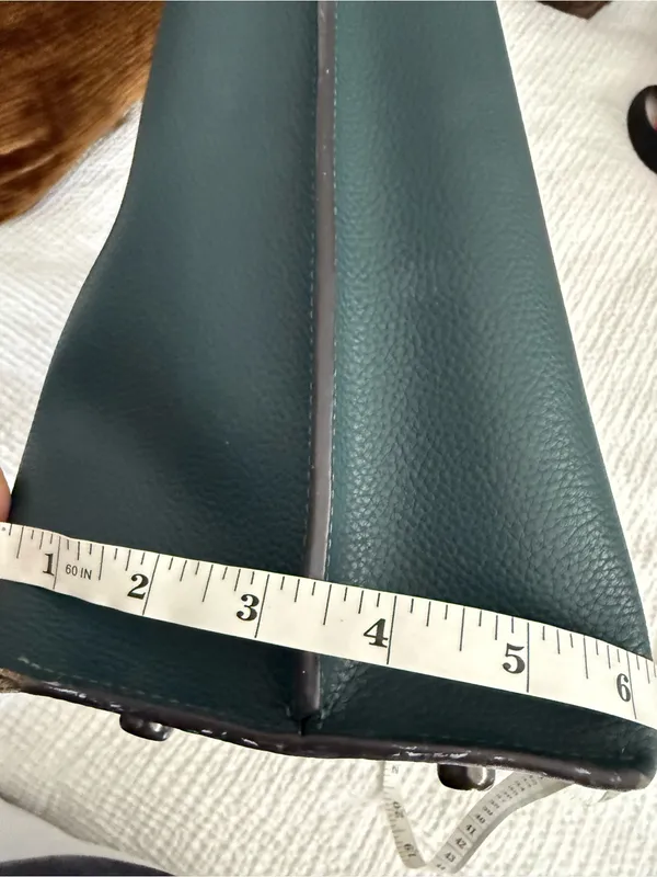 Coach Willow Tote Polished Pebble Leather Turnlock Zip Compartment Feet Green - Image 16