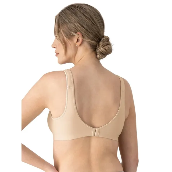 Hanes Womens Wireless Bra Size 2XL Nude Comfort Evolution Moisture Wicking - Image 3