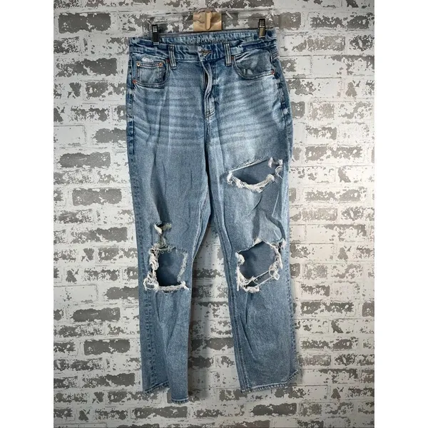 American Eagle | women curvy 90’s straight distressed denim - Image 9