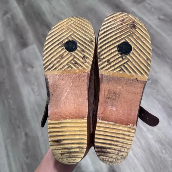 Anthropologie Suede Clog Shoes 36 Tan Brown Fall Autumn - Image 8