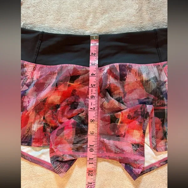 Lululemon Women’s Run Time ‎ Pink purple Floral Size 6 - Image 9