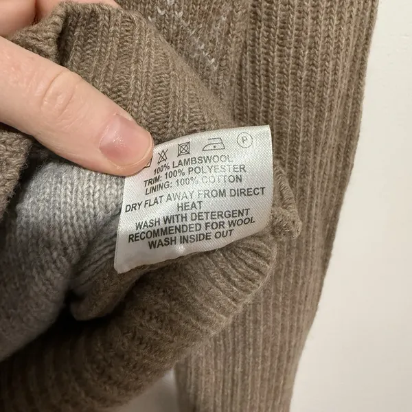 Barbour Lambswool Juno Mocha Brown‎ Sweater Size 10 - Image 5
