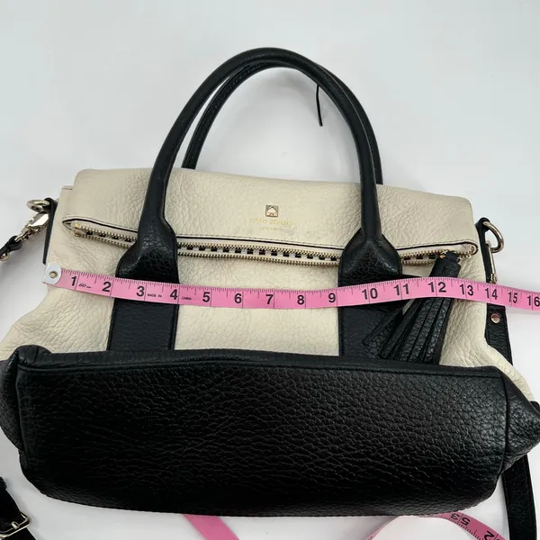 Kate Spade Southport Avenue Carmen Convertible Satchel Handbag Purse cream black - Image 7