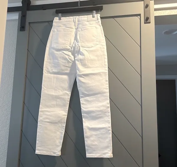 Everlane White High Rise The Straight Jean - Image 2