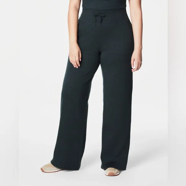 Spanx NWT $148 SPANXsmooth™ SoftStretch Wide Leg Pant color:Essex Green Heather XS - Image 3