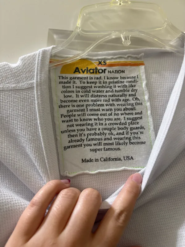 Aviator Nation Waffle Knit Long Sleeve - Image 4