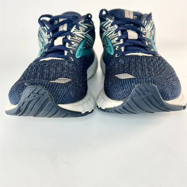 Brooks Adrenaline 19 Running Sneakers Walking Shoe Navy Blue Turquoise Women 7.5 - Image 2