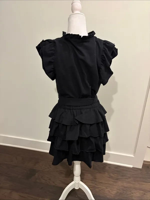 Anthropologie Sundays June Tiered Mini Dress Sz M - Image 7