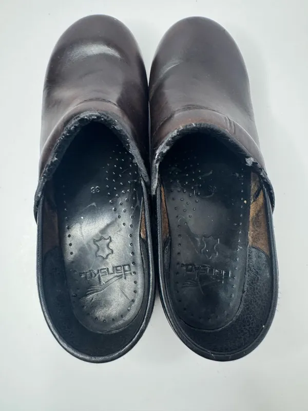 Dansko Brown Leather Professional Clogs Size EU38 - Image 3