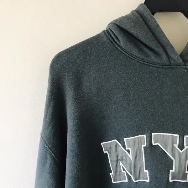 Anine Bing Vincent Hoodie NYC Charcoal Green - Image 6