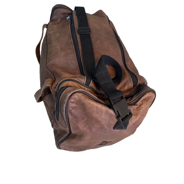 Vintage Eagle Creek Brown Leather Duffle Bag Travel Carry On Weekender 22" - Image 14