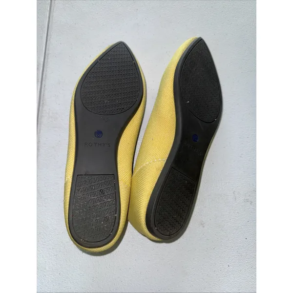Rothys Womens Marigold Yellow Flat Slip on Shoes The Point 9.5 - Image 10