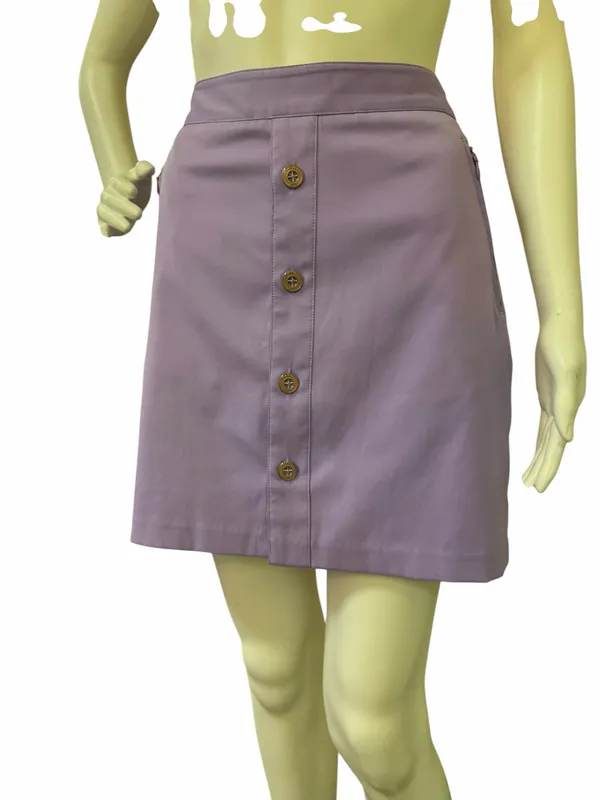 Lavender Button Pocket Mini Skirt Purple Size XS - Image 6