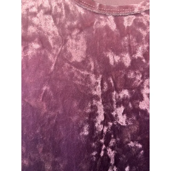 American Eagle Outfitters Size S Crushed Velvet Ombre Pink Purple Scoop Neck Top - Image 2