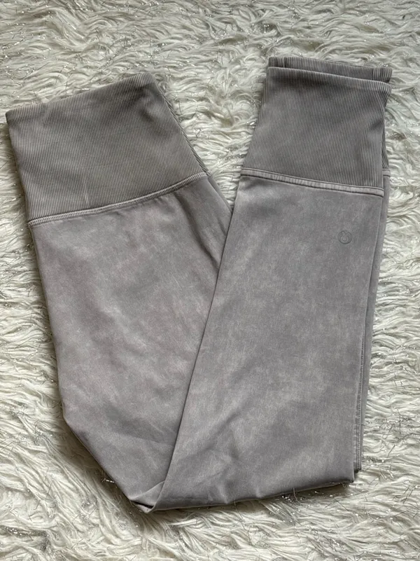 Lululemon Athletica Washed Gray Women’s Cropped High-Waist Leggings Size 4 - Image 13