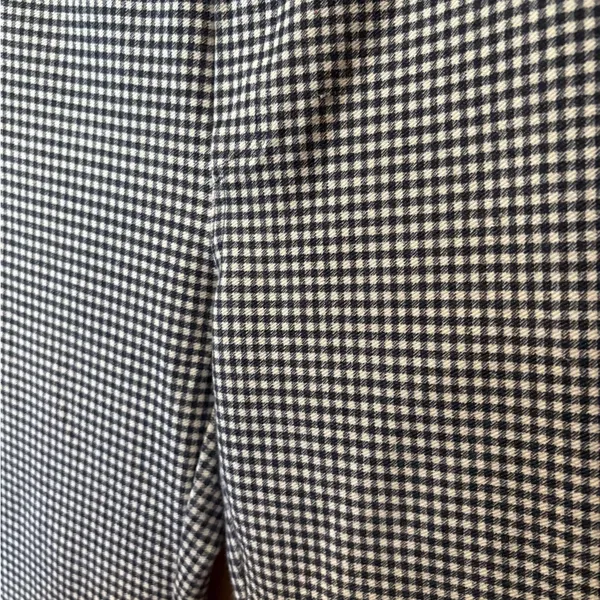 Michael Kors Navy Blue & White Check Pull-on Pants gold details size M women’s - Image 3