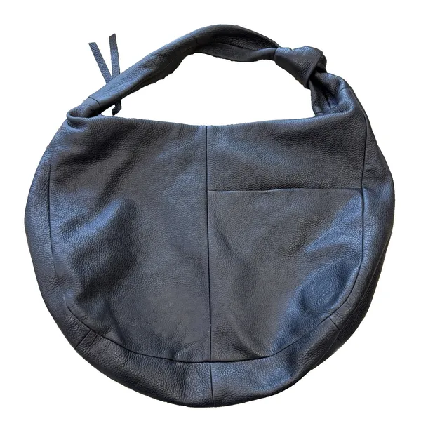 Vince Camuto Black Pebbled Leather Slouchy Hobo Crescent Shoulder Bag - Image 8
