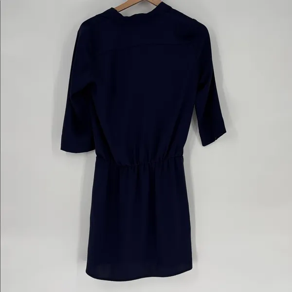 Amanda Uprichard Venus Dress Faux-Wrap small navy blue - Image 5