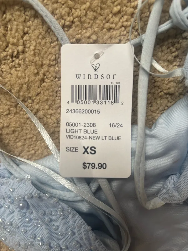 Windsor Mini Dress Blue Sparkly - Image 2