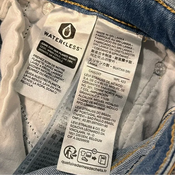 Levi’s 726 Distressed Flare Leg Denim Blue Jeans Pants size 27 - Image 8