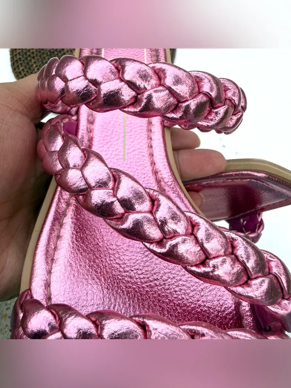 Dolce Vita Women’s Shoes Sandals Pink Metallic Slip On Flip Flop Size 9 - Image 6